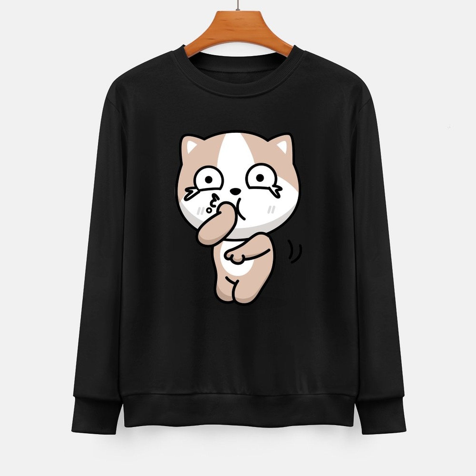 Front Patterned Long Sleeve TopClassicFit Relaxed